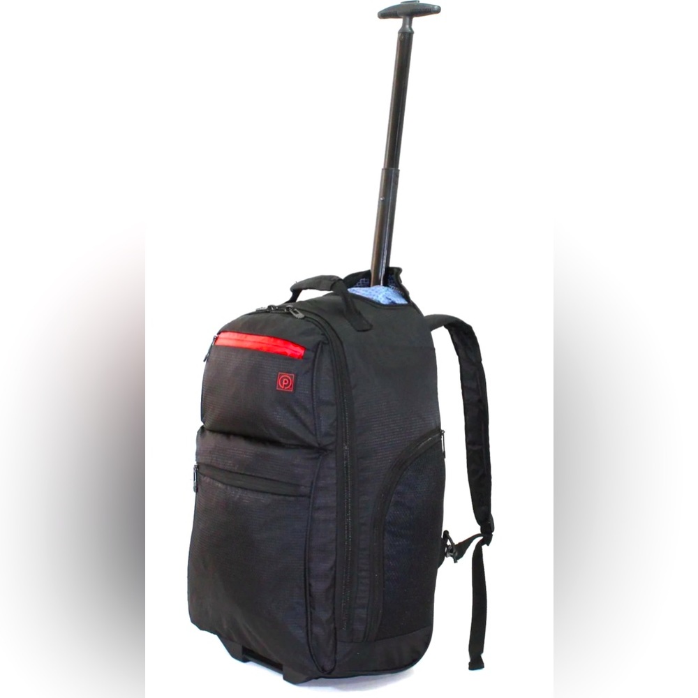 Protege 22" Black Rolling Backpack with Telescopic Handle